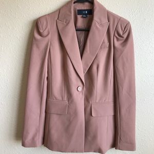 Blush toned blazer with padded shoulder